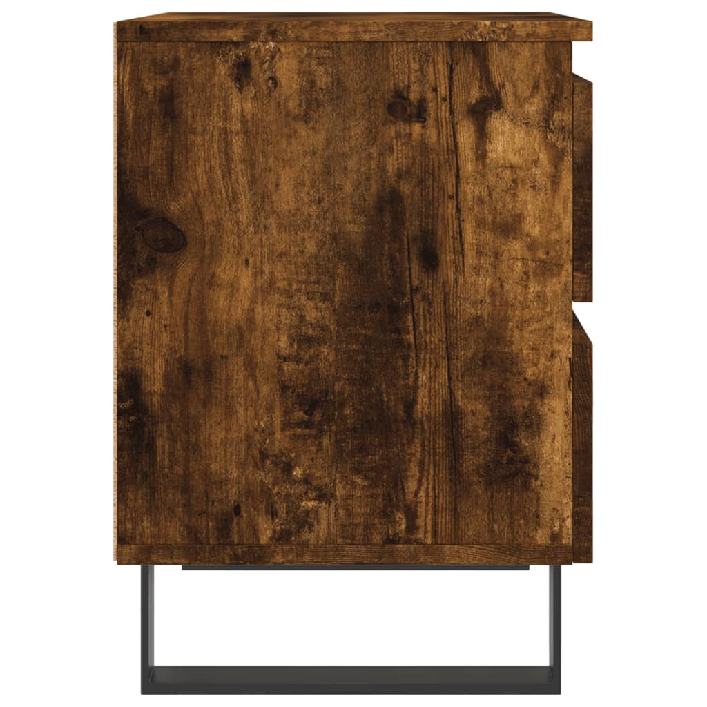 sengeborde 2 stk. 40x35x50 cm røget egetræsfarve
