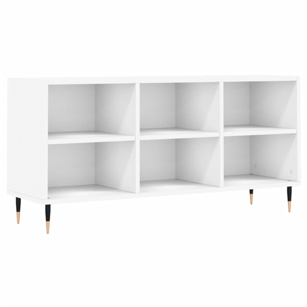 tv-bord 103,5x30x50 cm konstrueret træ hvid
