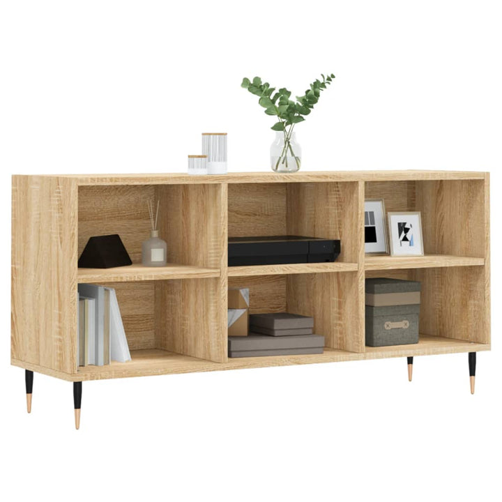 tv-bord 103,5x30x50 cm konstrueret træ sonoma-eg