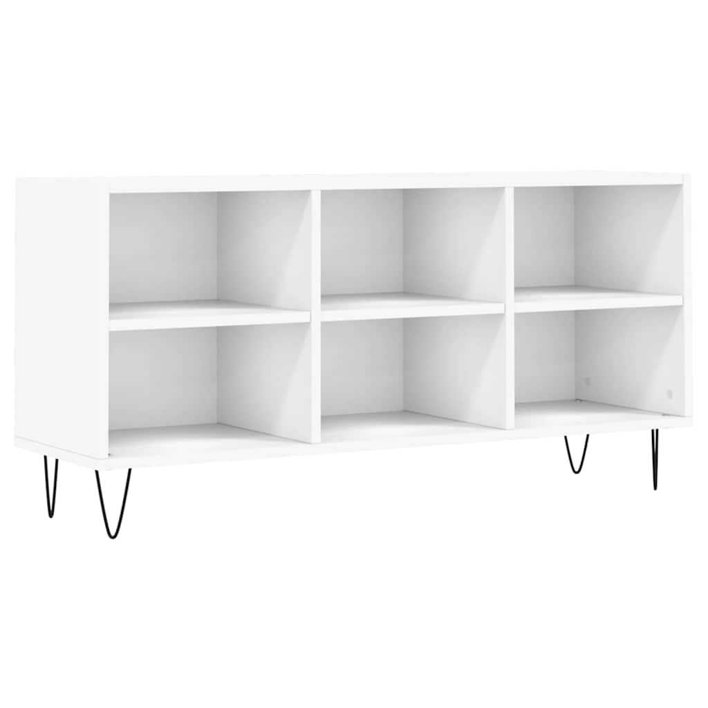 tv-bord 103,5x30x50 cm konstrueret træ hvid