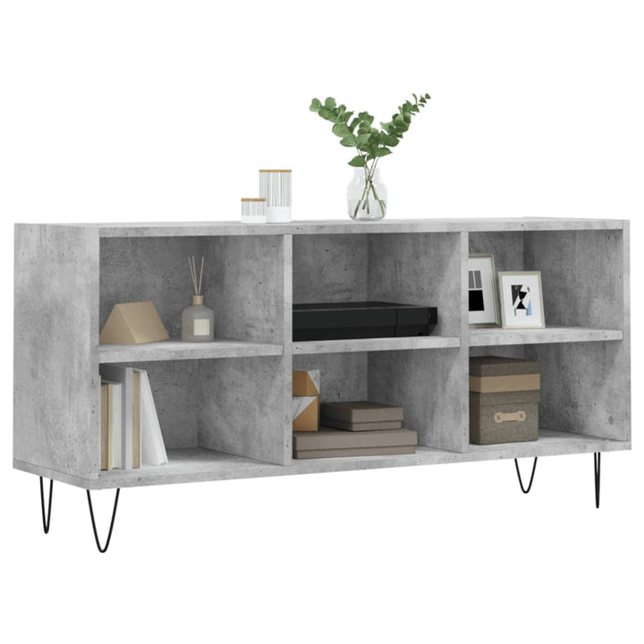 tv-bord 103,5x30x50 cm konstrueret træ betongrå