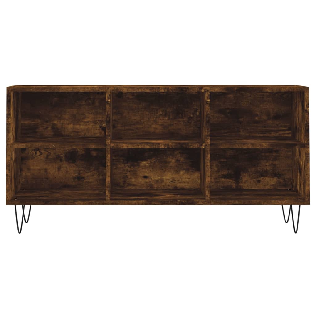 tv-bord 103,5x30x50 cm konstrueret træ røget egetræsfarve