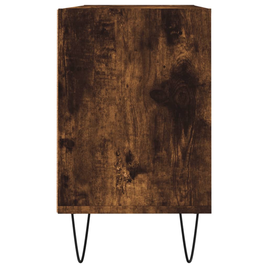tv-bord 103,5x30x50 cm konstrueret træ røget egetræsfarve
