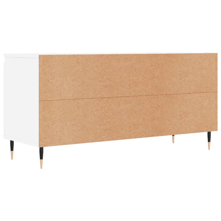 tv-bord 104x35x50 cm konstrueret træ hvid