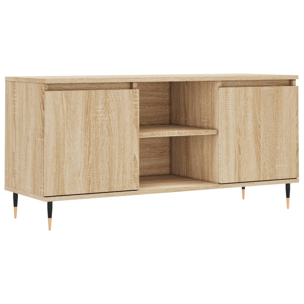 tv-bord 104x35x50 cm konstrueret træ sonoma-eg