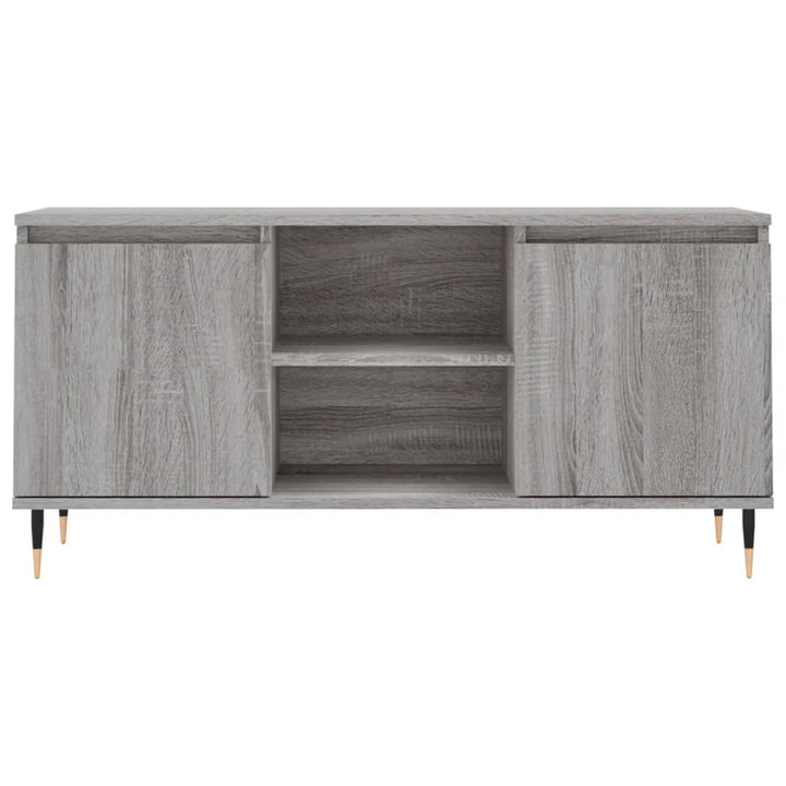tv-bord 104x35x50 cm konstrueret træ grå sonoma-eg