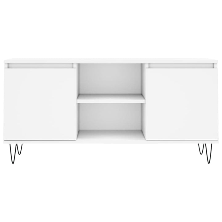 tv-bord 104x35x50 cm konstrueret træ hvid