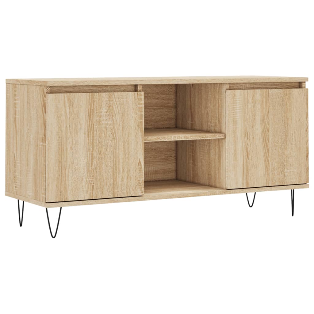 tv-bord 104x35x50 cm konstrueret træ sonoma-eg
