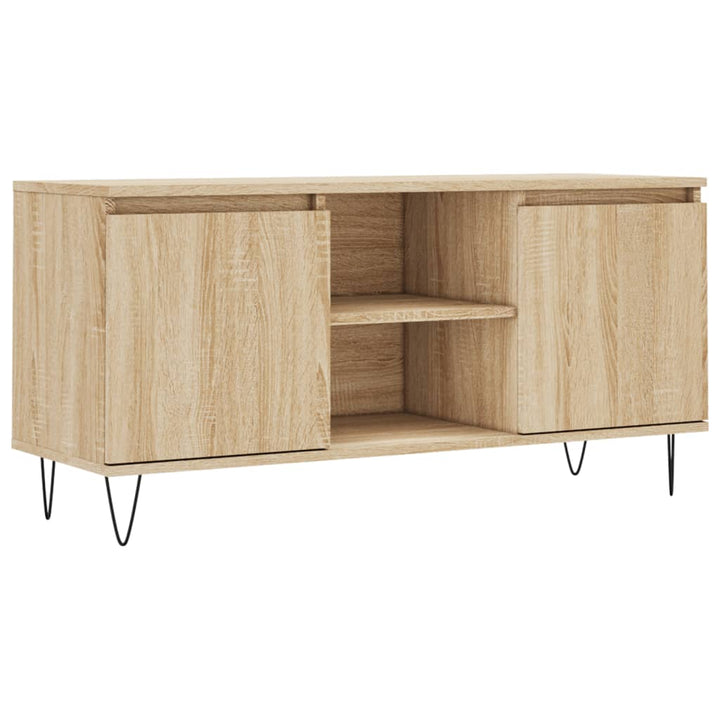 tv-bord 104x35x50 cm konstrueret træ sonoma-eg