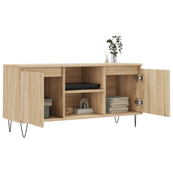 tv-bord 104x35x50 cm konstrueret træ sonoma-eg