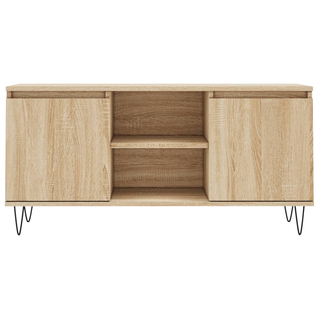 tv-bord 104x35x50 cm konstrueret træ sonoma-eg