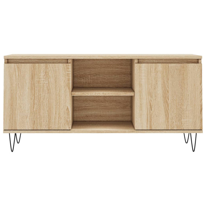tv-bord 104x35x50 cm konstrueret træ sonoma-eg