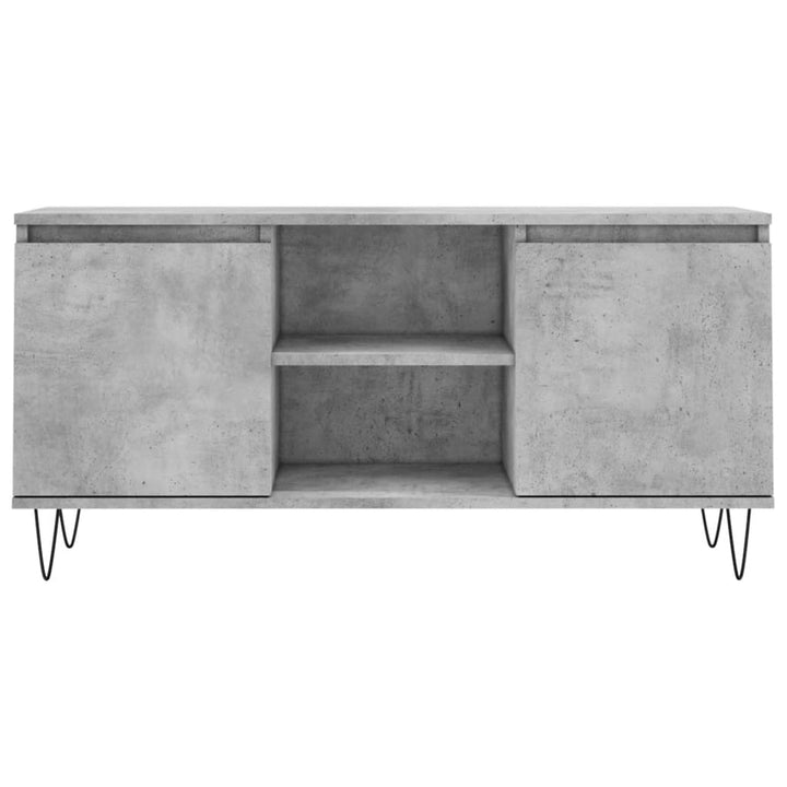 tv-bord 104x35x50 cm konstrueret træ betongrå