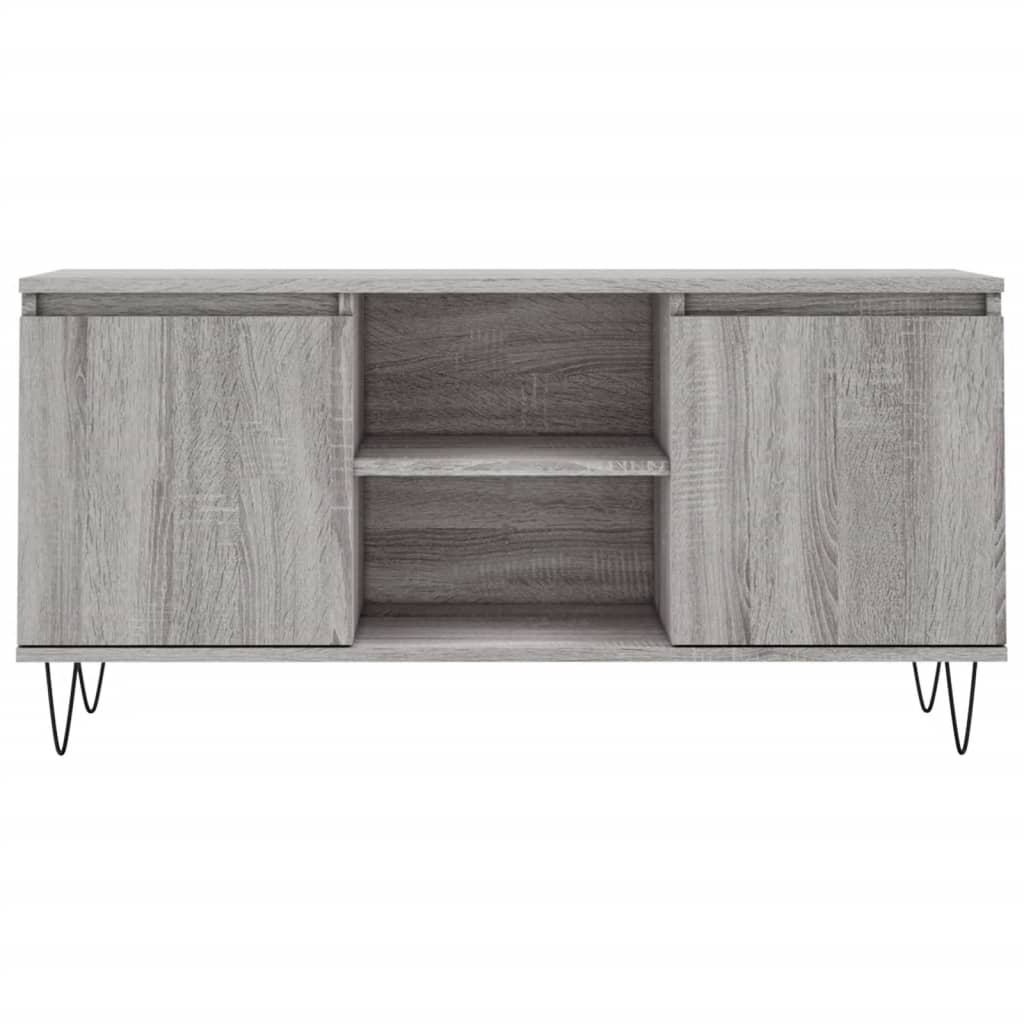 tv-bord 104x35x50 cm konstrueret træ grå sonoma-eg