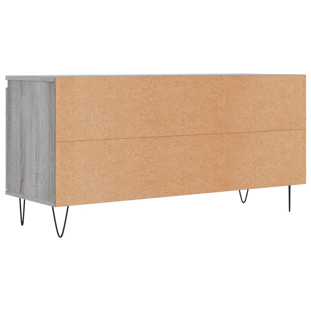 tv-bord 104x35x50 cm konstrueret træ grå sonoma-eg