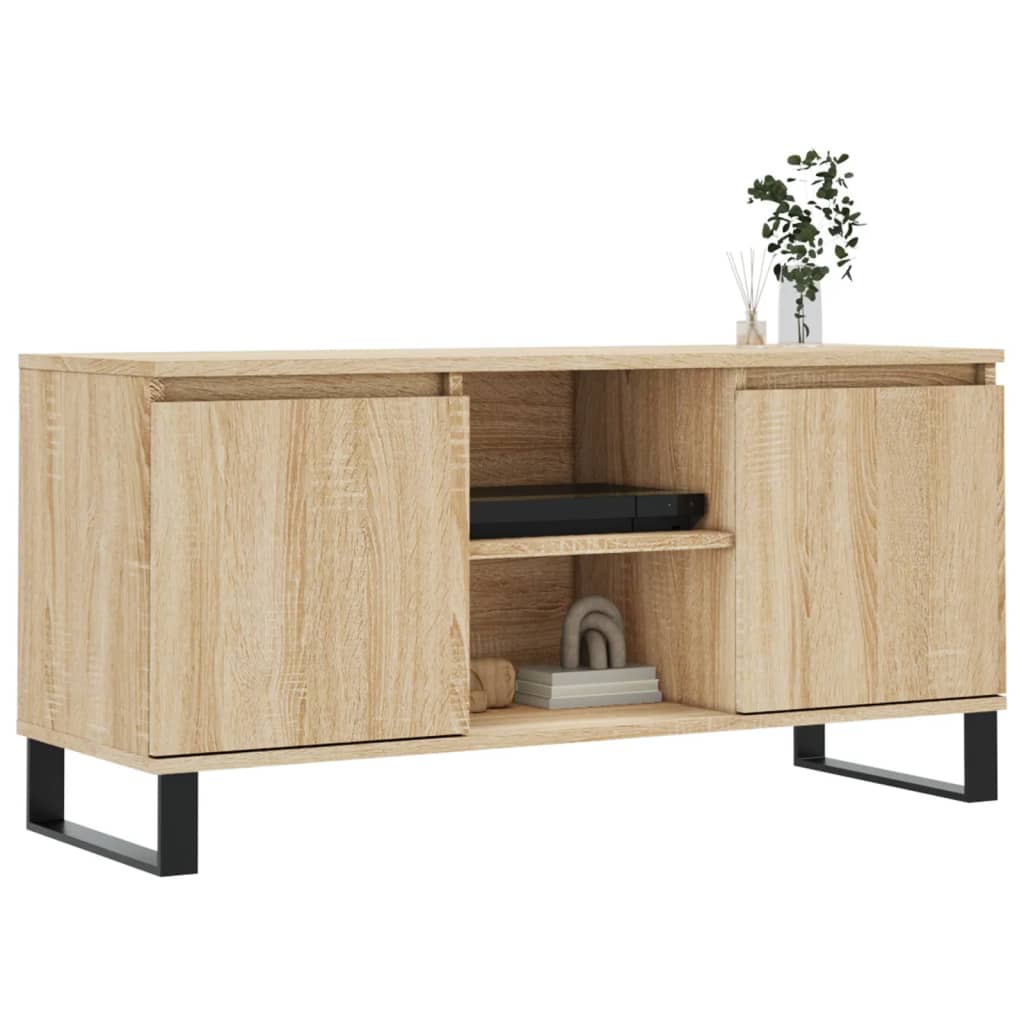 tv-bord 104x35x50 cm konstrueret træ sonoma-eg