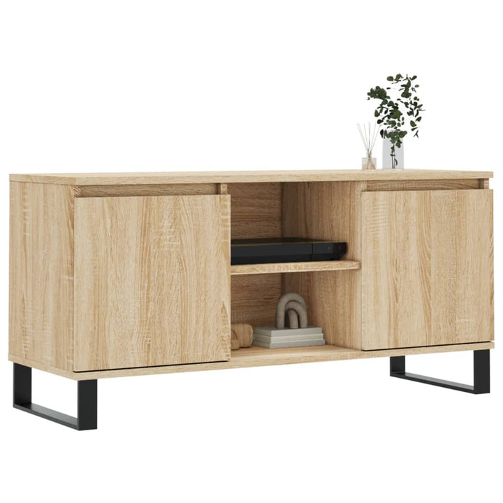 tv-bord 104x35x50 cm konstrueret træ sonoma-eg