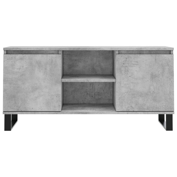 tv-bord 104x35x50 cm konstrueret træ betongrå