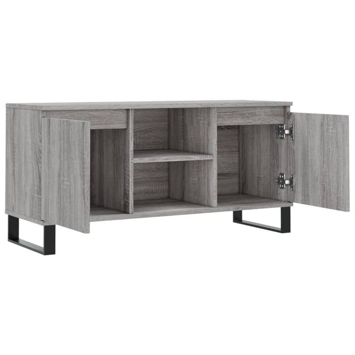 tv-bord 104x35x50 cm konstrueret træ grå sonoma-eg