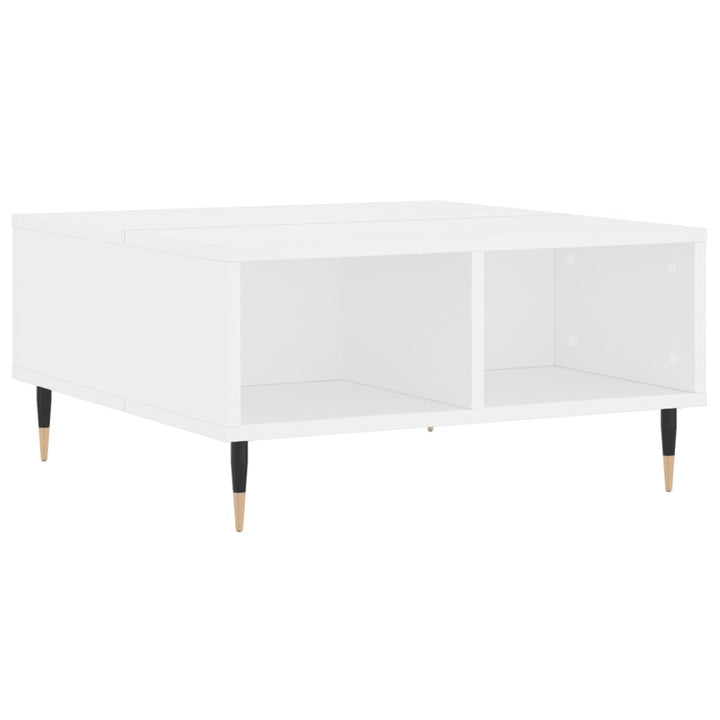 sofabord 60x60x30 cm konstrueret træ hvid
