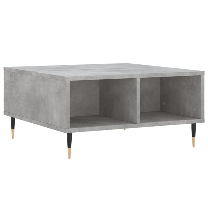 sofabord 60x60x30 cm konstrueret træ betongrå
