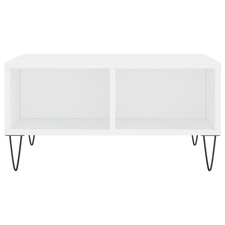 sofabord 60x60x30 cm konstrueret træ hvid