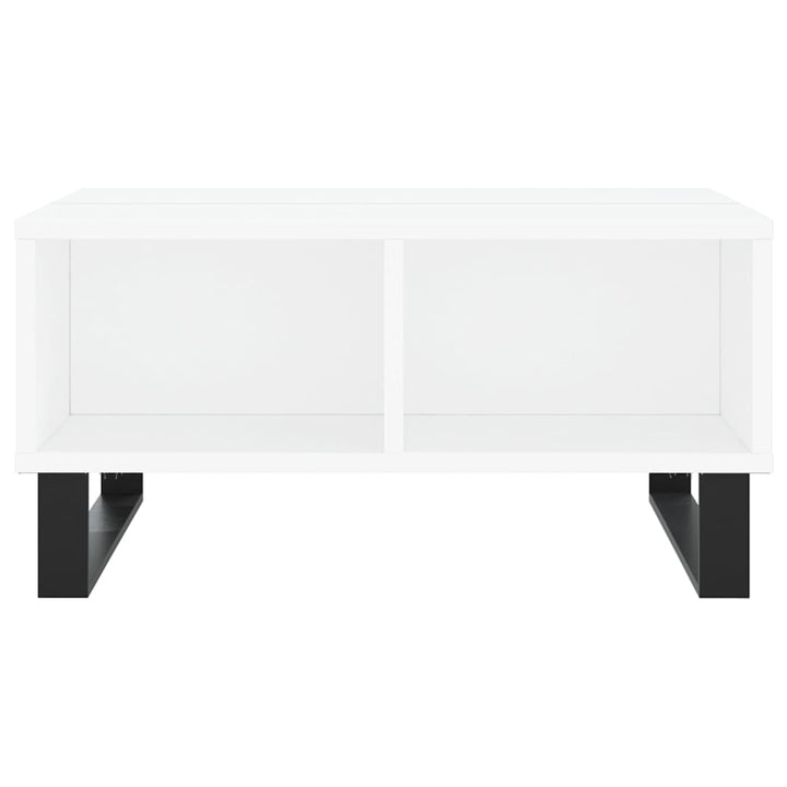sofabord 60x60x30 cm konstrueret træ hvid