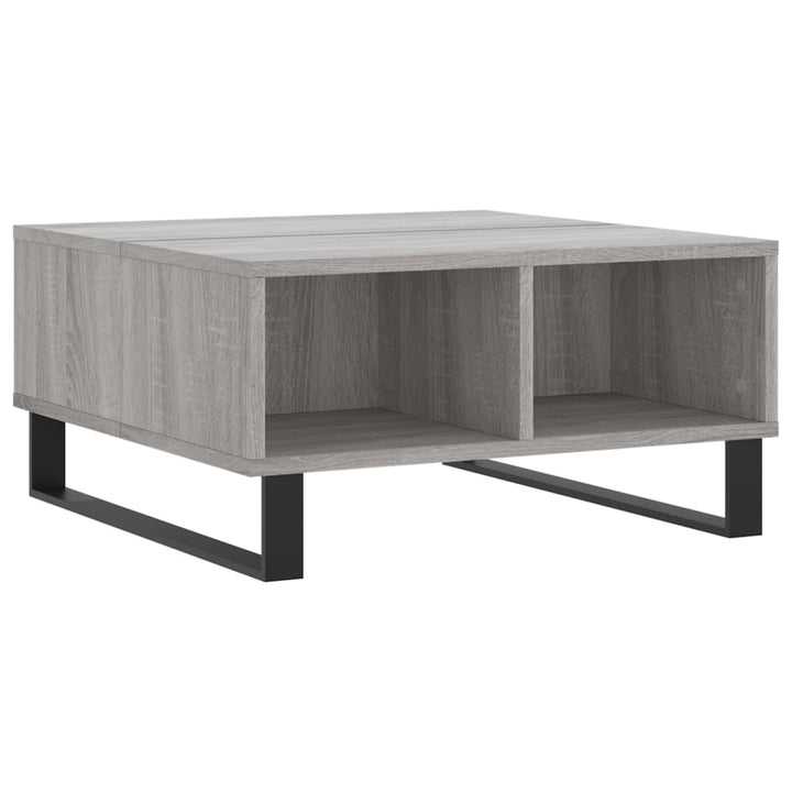 sofabord 60x60x30 cm konstrueret træ grå sonoma-eg