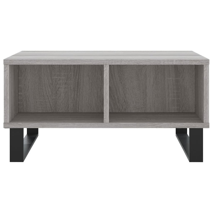 sofabord 60x60x30 cm konstrueret træ grå sonoma-eg