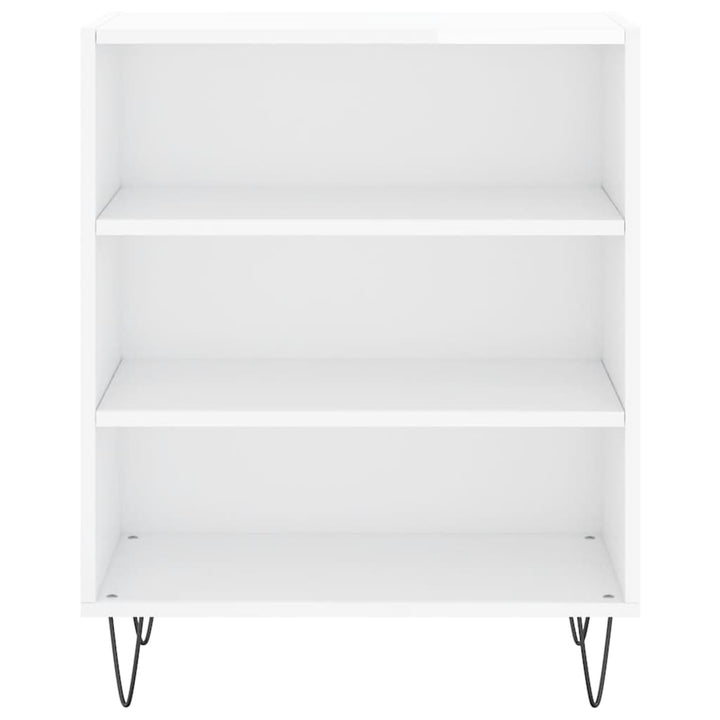 skænk 57x35x70 cm konstrueret træ hvid højglans