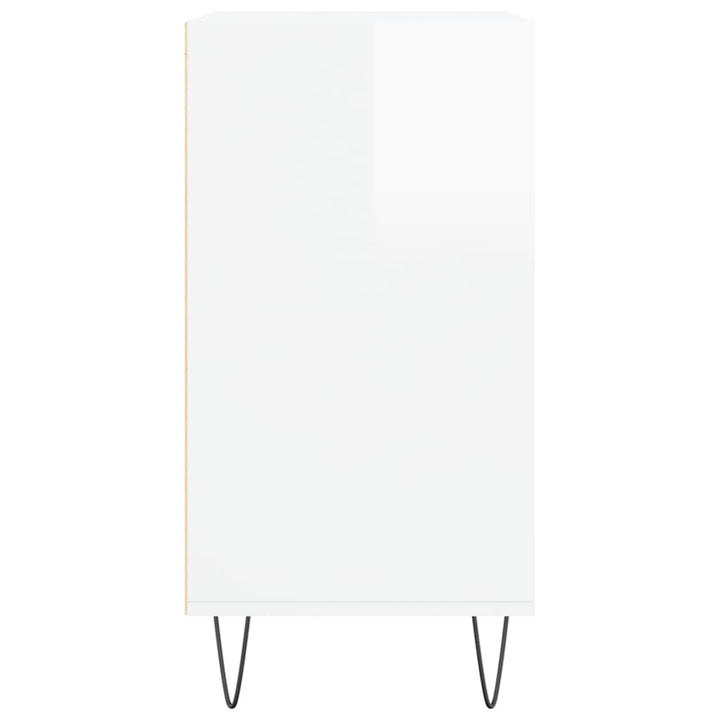 skænk 57x35x70 cm konstrueret træ hvid højglans