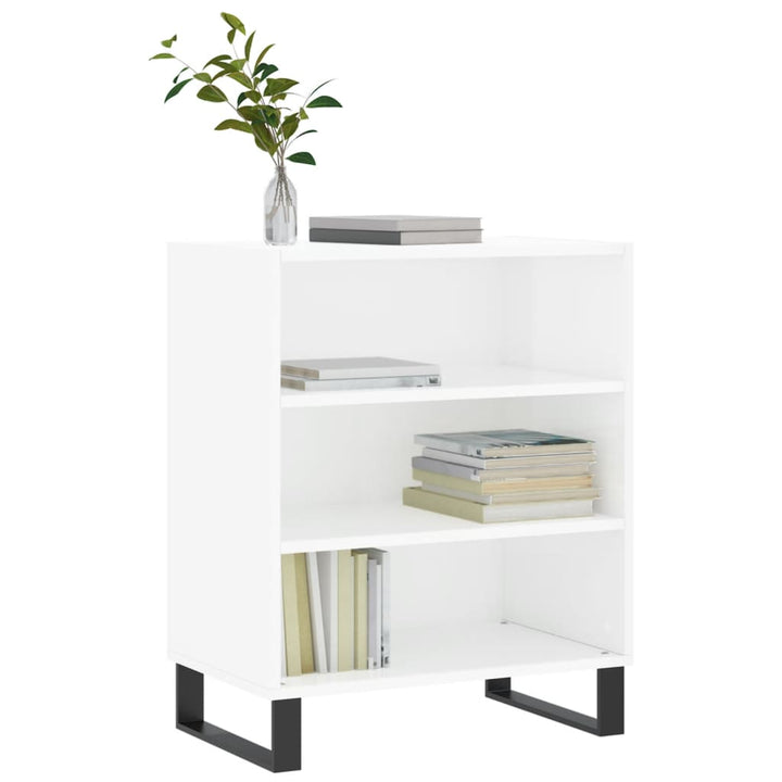 skænk 57x35x70 cm konstrueret træ hvid højglans
