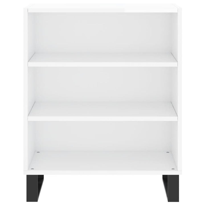 skænk 57x35x70 cm konstrueret træ hvid højglans