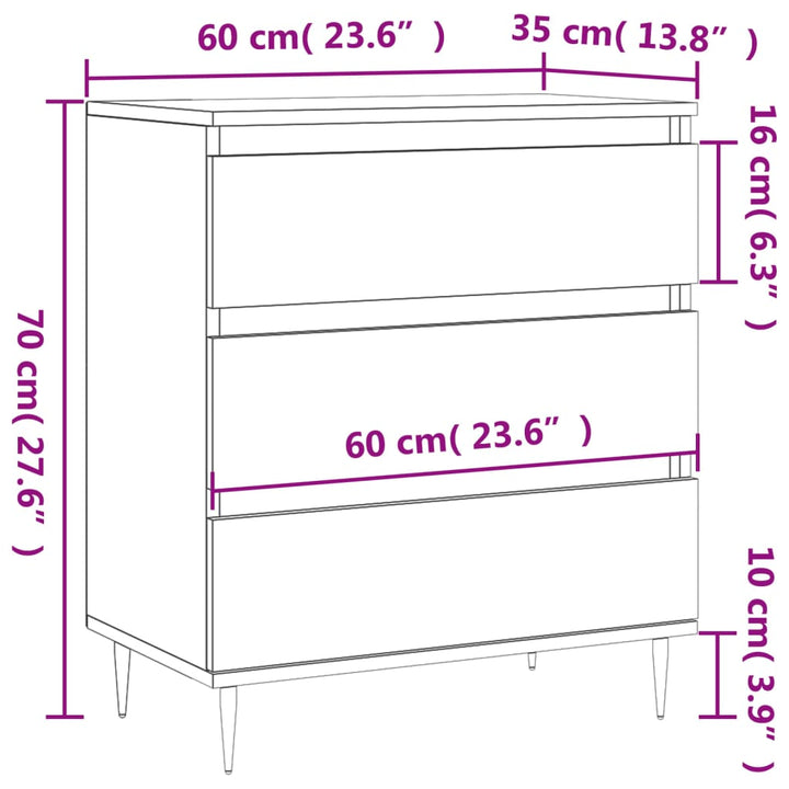 skænk 60x35x70 cm konstrueret træ sonoma-eg
