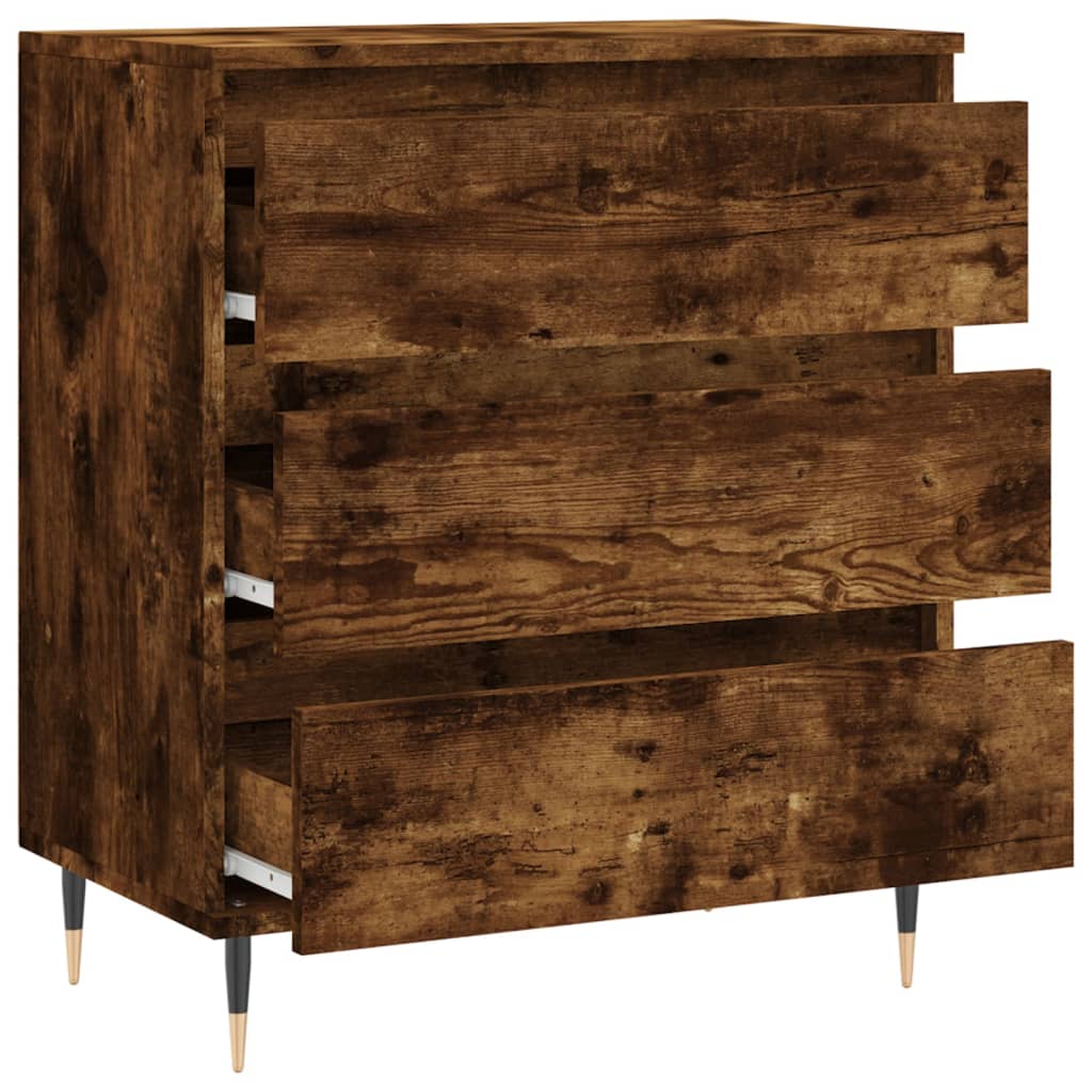 skænk 60x35x70 cm konstrueret træ røget egetræsfarve