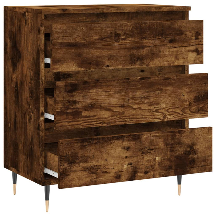skænk 60x35x70 cm konstrueret træ røget egetræsfarve