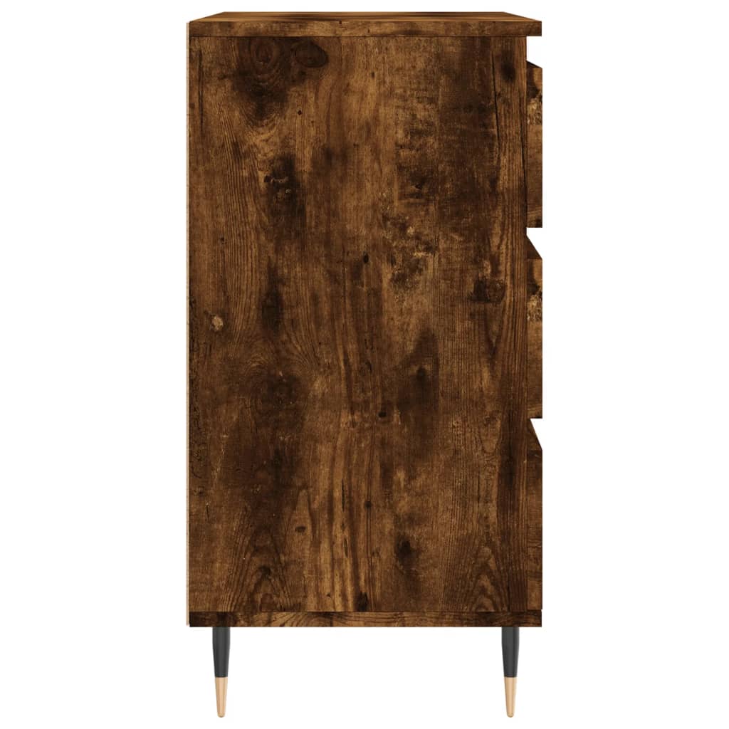 skænk 60x35x70 cm konstrueret træ røget egetræsfarve