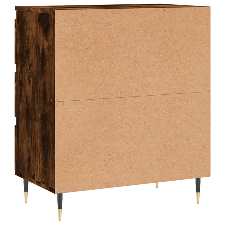 skænk 60x35x70 cm konstrueret træ røget egetræsfarve