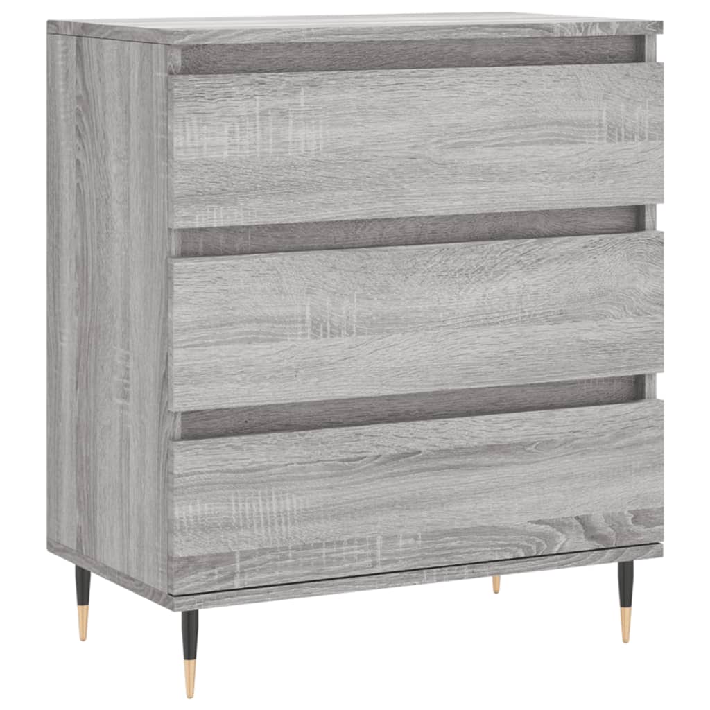 skænk 60x35x70 cm konstrueret træ grå sonoma-eg