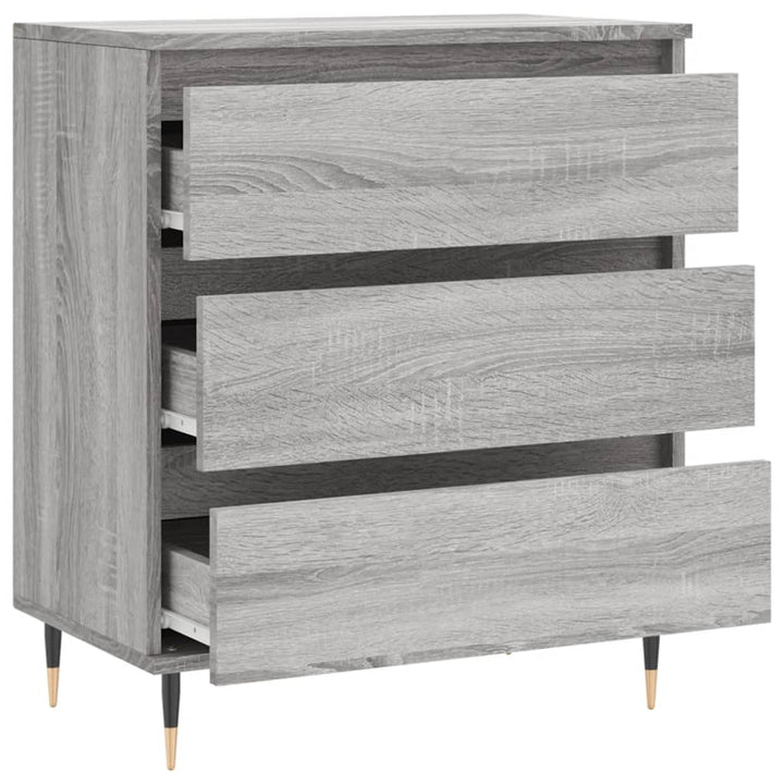 skænk 60x35x70 cm konstrueret træ grå sonoma-eg