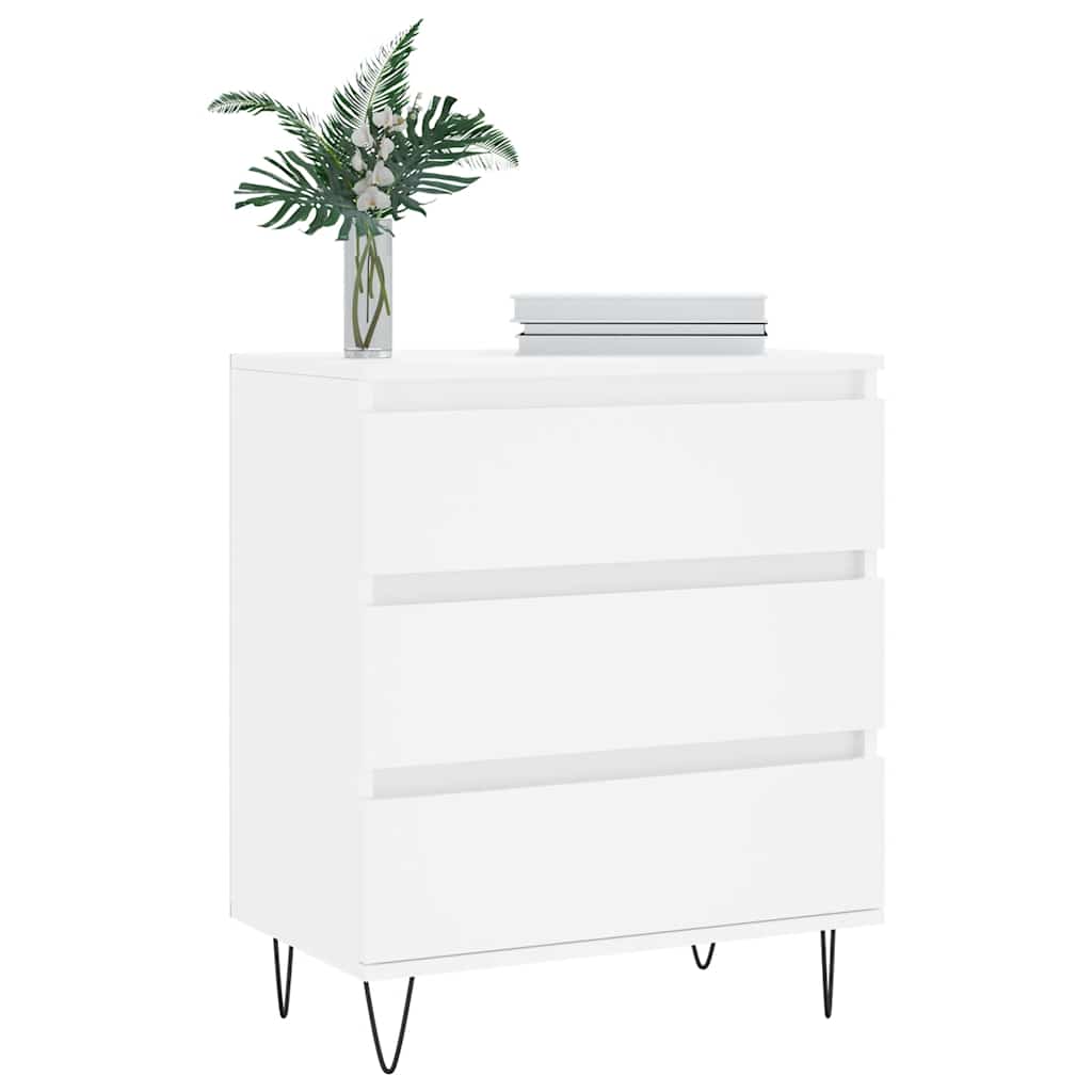 skænk 60x35x70 cm konstrueret træ hvid