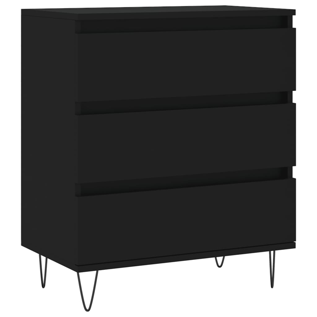 skænk 60x35x70 cm konstrueret træ sort