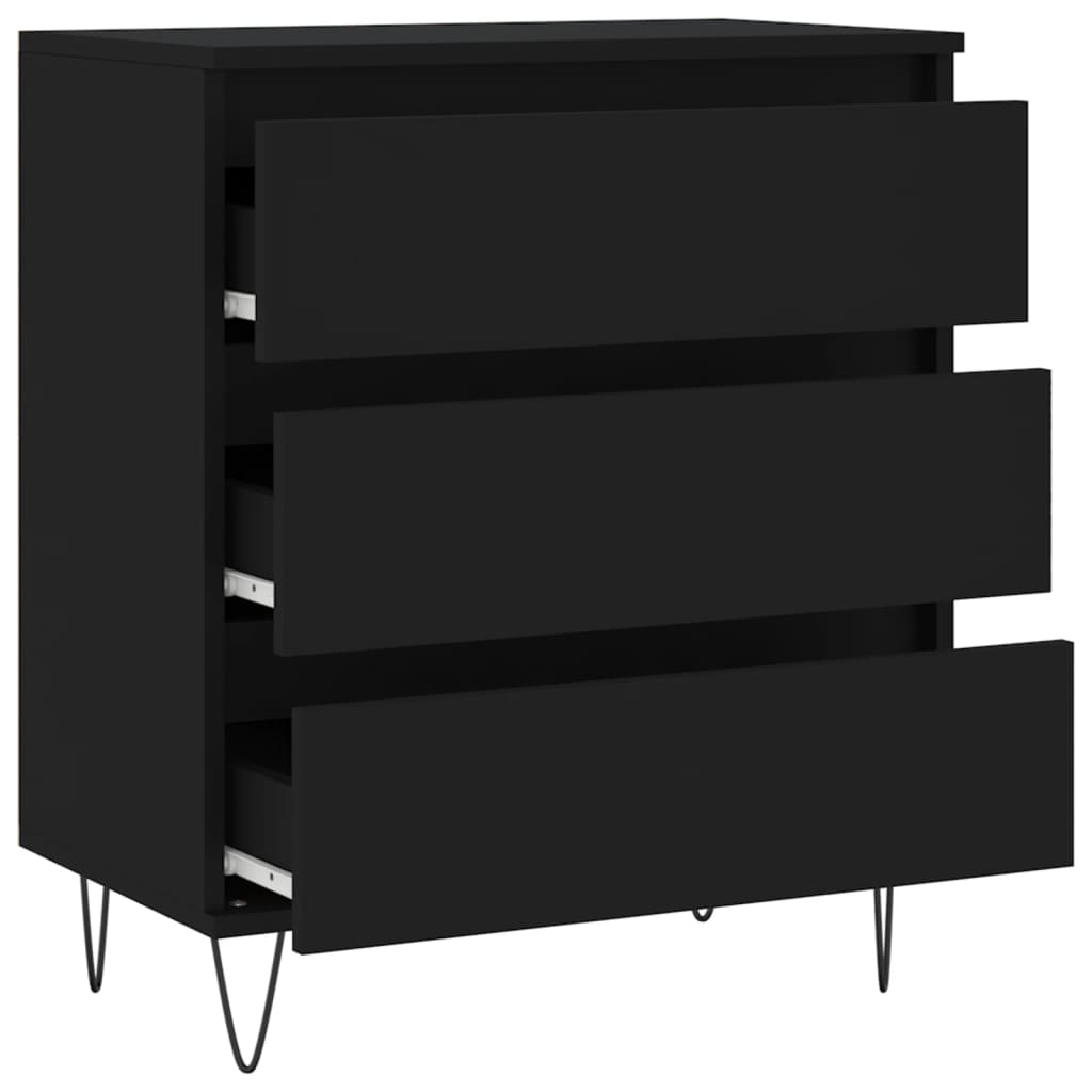 skænk 60x35x70 cm konstrueret træ sort
