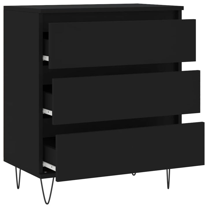 skænk 60x35x70 cm konstrueret træ sort