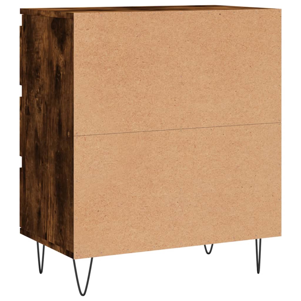 skænk 60x35x70 cm konstrueret træ røget egetræsfarve