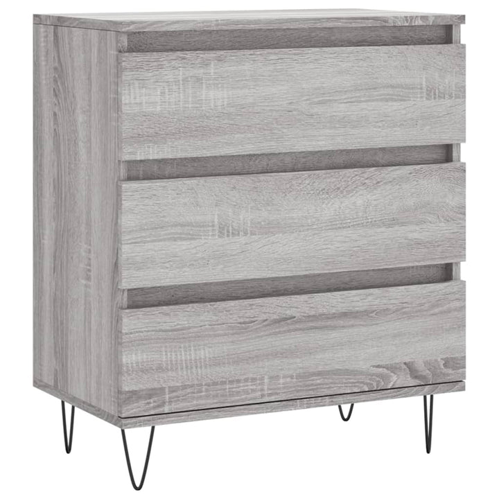 skænk 60x35x70 cm konstrueret træ grå sonoma-eg