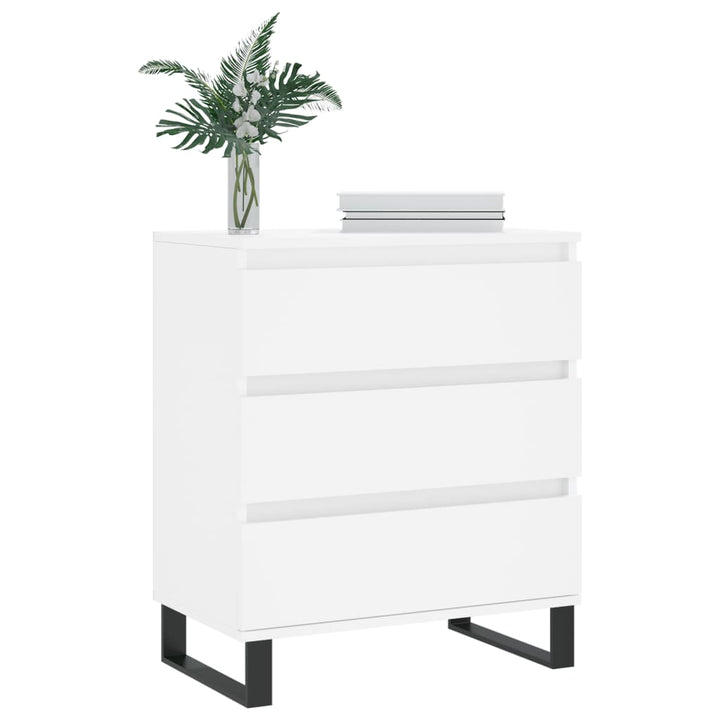 skænk 60x35x70 cm konstrueret træ hvid