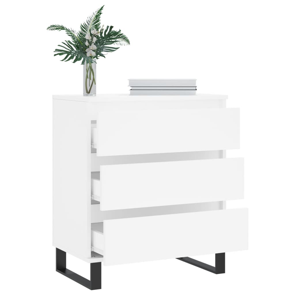 skænk 60x35x70 cm konstrueret træ hvid