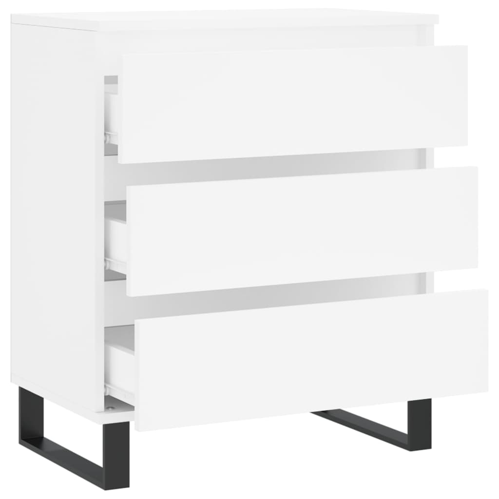 skænk 60x35x70 cm konstrueret træ hvid