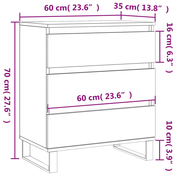 skænk 60x35x70 cm konstrueret træ betongrå